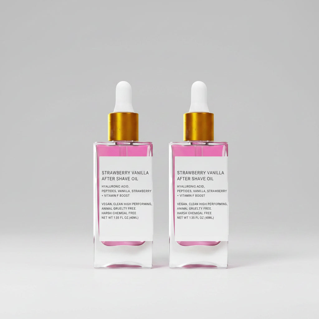 Aceite calmante after shave con fragancia de fresa y vainilla - additional image 2